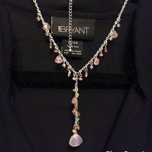 Pink Hues Rosary Style Necklace